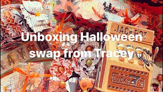 Unboxing Halloween swap from Tracey