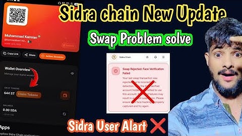 Sidra chain Swap Problem solve👉Sidra KYC Process Sidra chain New Update ⬆️ Sidra KYC under Review 