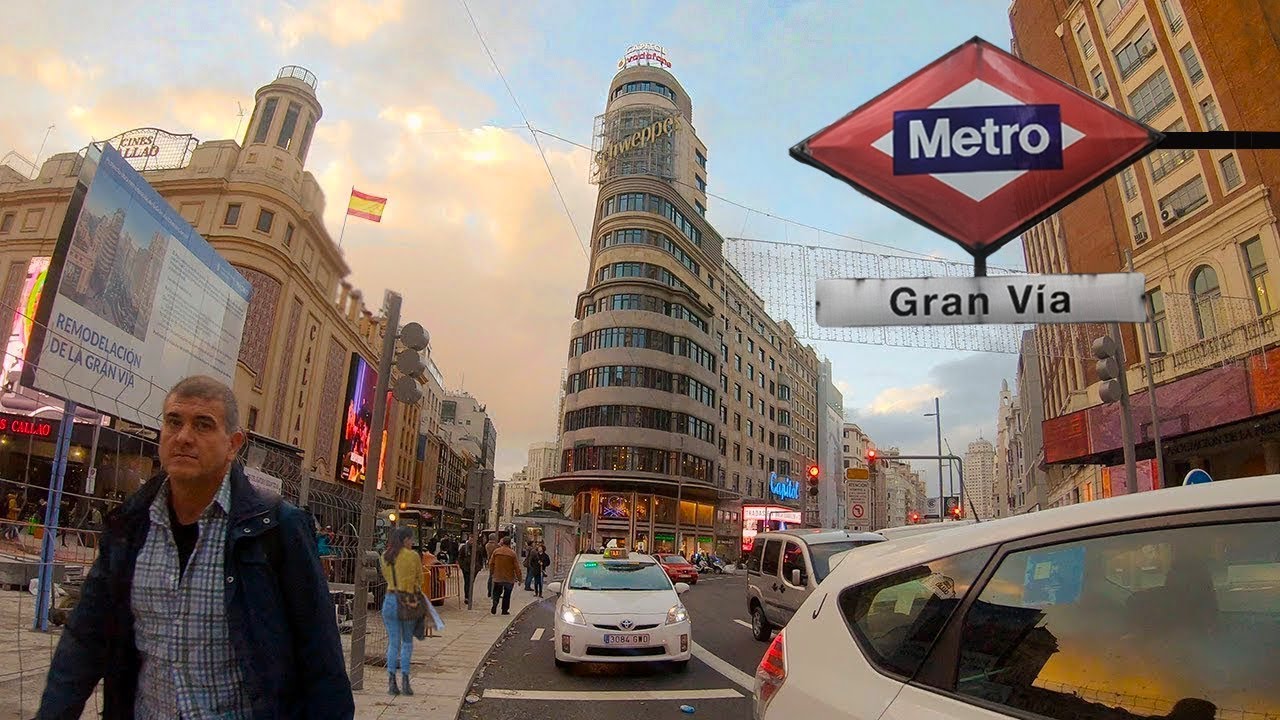 Download MADRID, GRAN VIA — Spain (España) Walking Tour【4K】🇪🇸