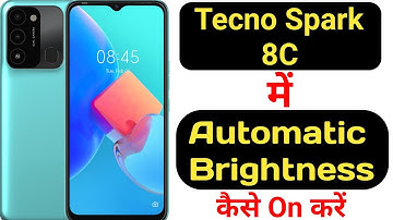 How to on auto brightness on Tecno Spark 8C || Tecno Spark 8C me auto brightness kaise on kare ||