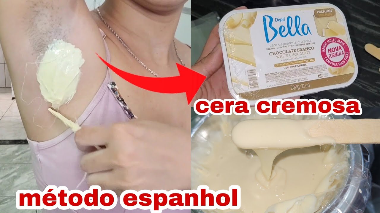 TESTANDO A CERA CREMOSA de CHOCOLATE BRANCO... cera elástica método espanhol