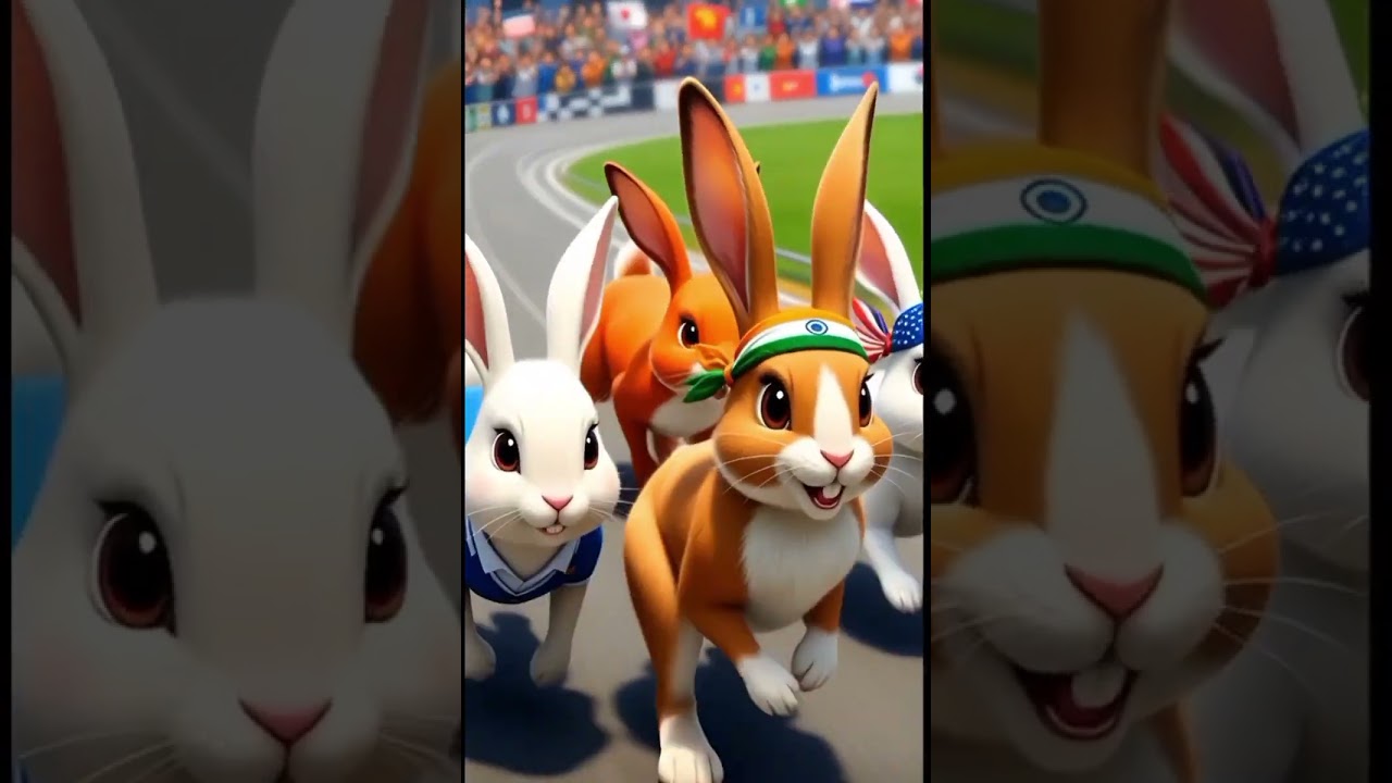 India Rabbit Wins International Race | India vs China Japan USA Rabbits