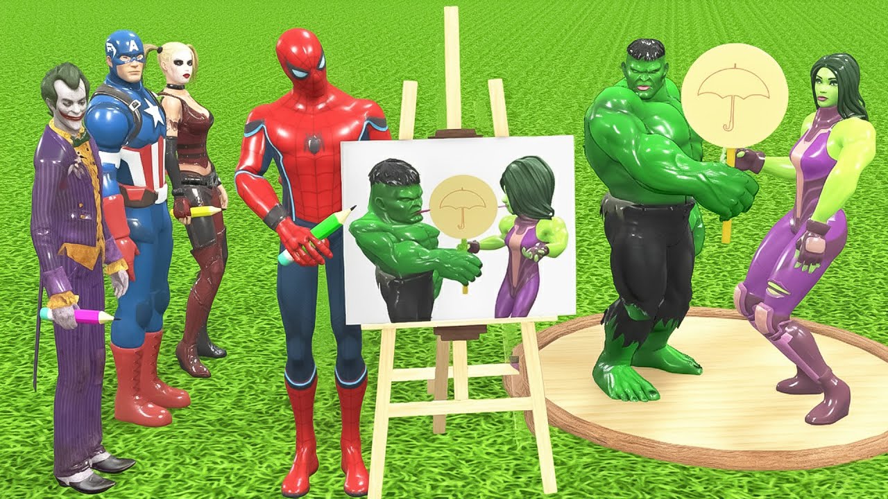 Super Hero 3D vs Squid Game Dalgona Drawing Challenge! Who Wins?