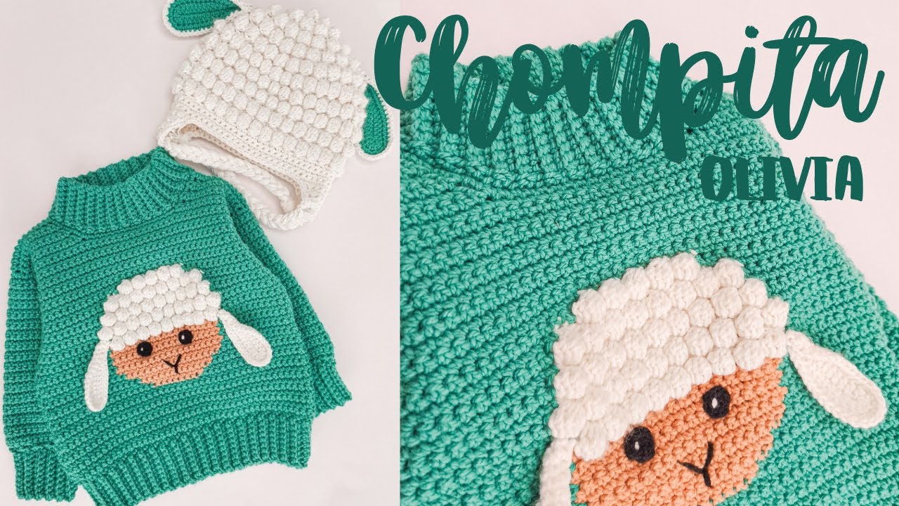 Teje conmigo esta bonita Chompita Olivia 🐑✨ / tejido a crochet/ parte 1(Adáptalo a todas las tallas)