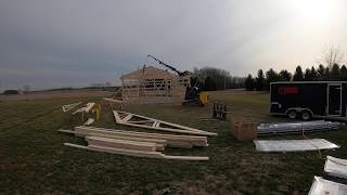 Building a Pole Barn time lapse pt. 1