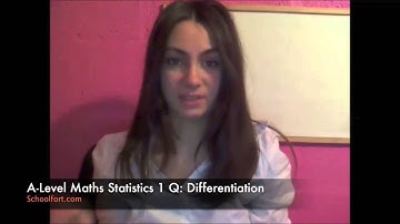 Differentiation Exam Question | A Level Maths (Statistics 1 Module)
