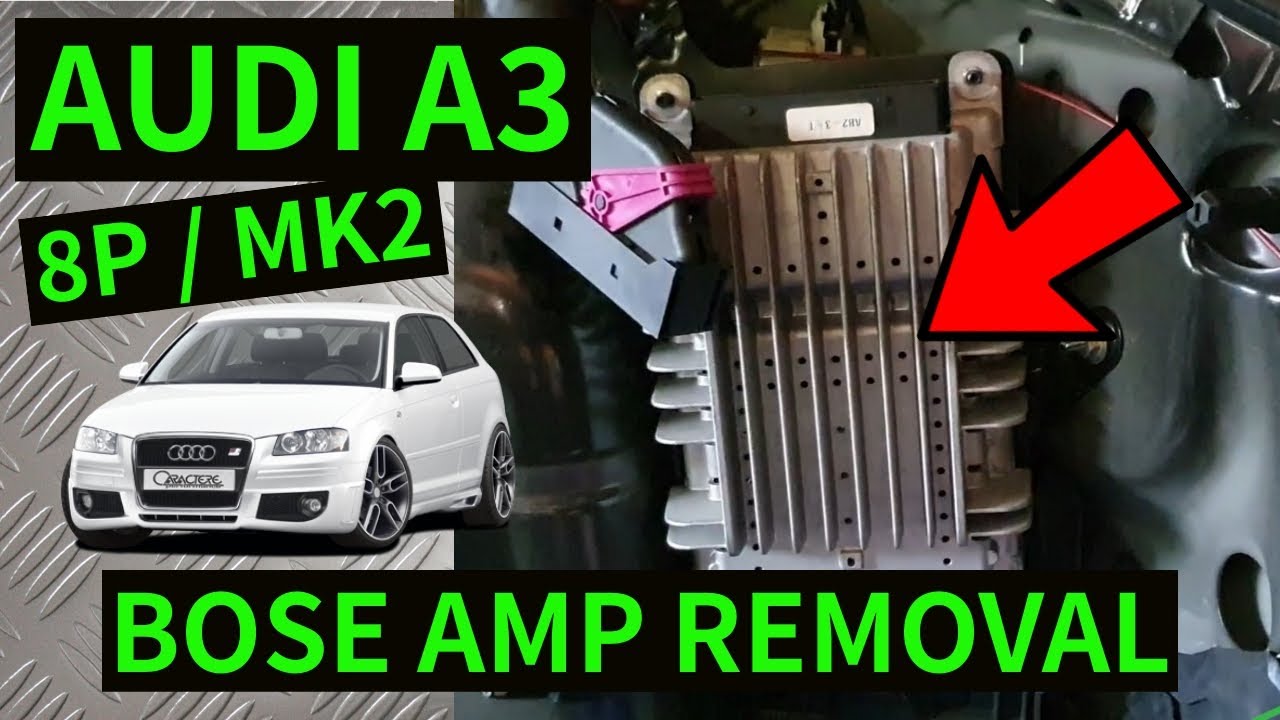 AUDI A3 8P - BOSE Amplifier Location & Removal How To Remove Amp 2004-2012