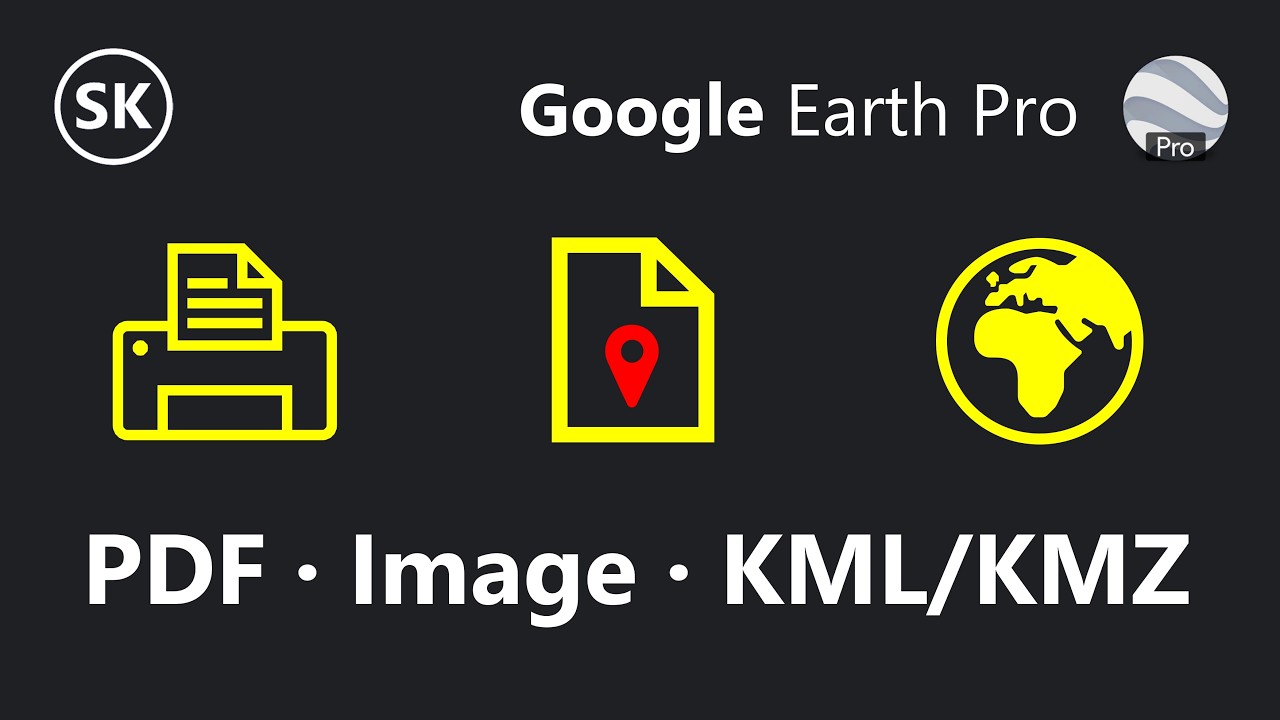 Google Earth Pro : Exporter une carte en PDF, image, KML et KMZ | Différences entre KML et KMZ