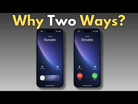 Why iPhone Have Two Ways To Answer Calls