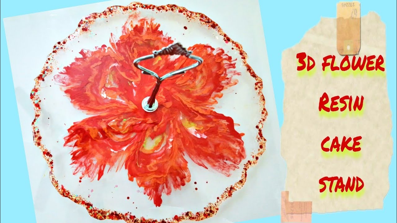 fortunechemie How to make 3d flower resin cake stand 3d resin flower