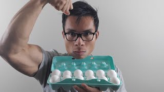 Mukbang Dozen Raw Eggs Challenge. Salmonella?
