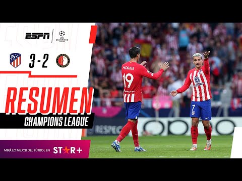 ¡REMONTADA Y TRIUNFAZO DEL COLCHONERO PARA LIDERAR EL GRUPO E! | Atl. Madrid 3-2 Feyenoord | RESUMEN