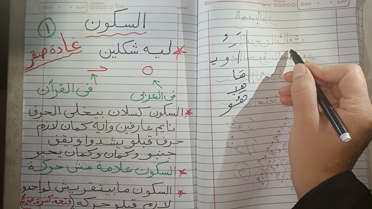 أسهل شرح للسكون لأولى ابتدائي وضعاف القراية والكتابه
