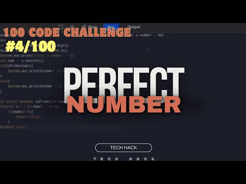 Perfect Number Java Program | 100 Days code Challenge #viralvideo #trending