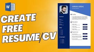 how to create best resume in ms word | professional resume format #resumescv  #eyecatchingresume