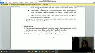 Tugas Algoritma! Implementasi Array pada Bahasa Pemograman Java