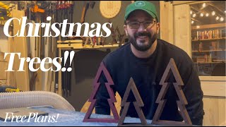 How to build small wood Christmas trees! Scrap wood Christmas tree! With Plans.  Easy, medium, hard