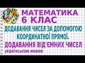 ДОДАВАННЯ ЧИСЕЛ ЗА ДОПОМОГОЮ КООРДИНАТНОЇ ПРЯМОЇ. ДОДАВАННЯ ВІД'ЄМНИХ ЧИСЕЛ. Урок. МАТЕМАТИКА 6 клас