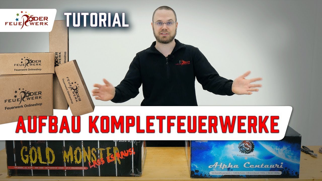 Wie baue ich ein Komplettfeuerwerk von Röder Feuerwerk auf?