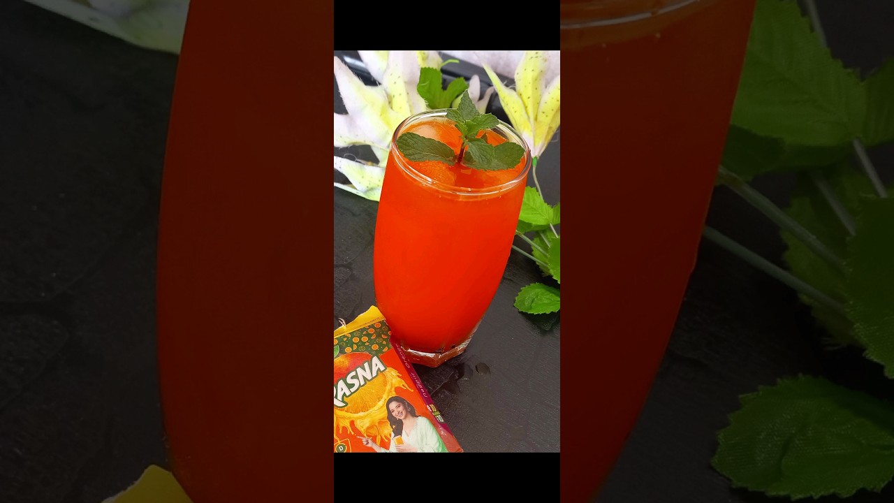 Rasna orange drink🧡🧡🍹summer drink🧃home made cold drinks😋🧋easy village cooking
