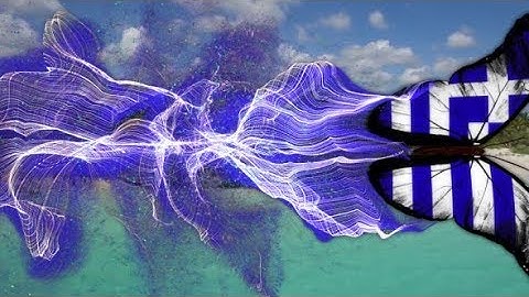 Greece Flag Butterfly Gorgeous Particle Light Trailing Flying Transtion V5 | Motion Graphics -
