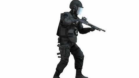 SWAT/SEK tactical unit 3d model by Rocketbox Libraries #m157 turn 360°