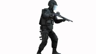 SWAT/SEK tactical unit 3d model by Rocketbox Libraries #m157 turn 360°