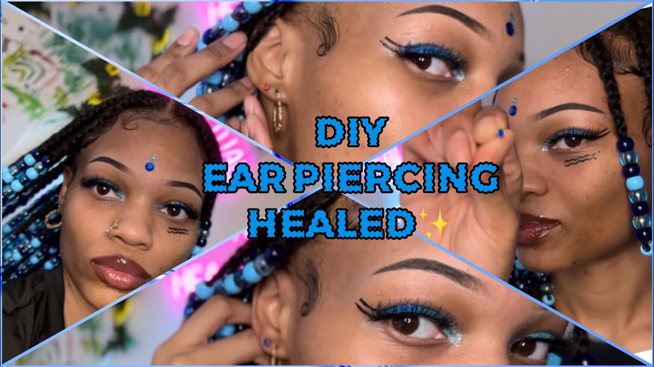 DIY Ear Piercing Results (Healed) 