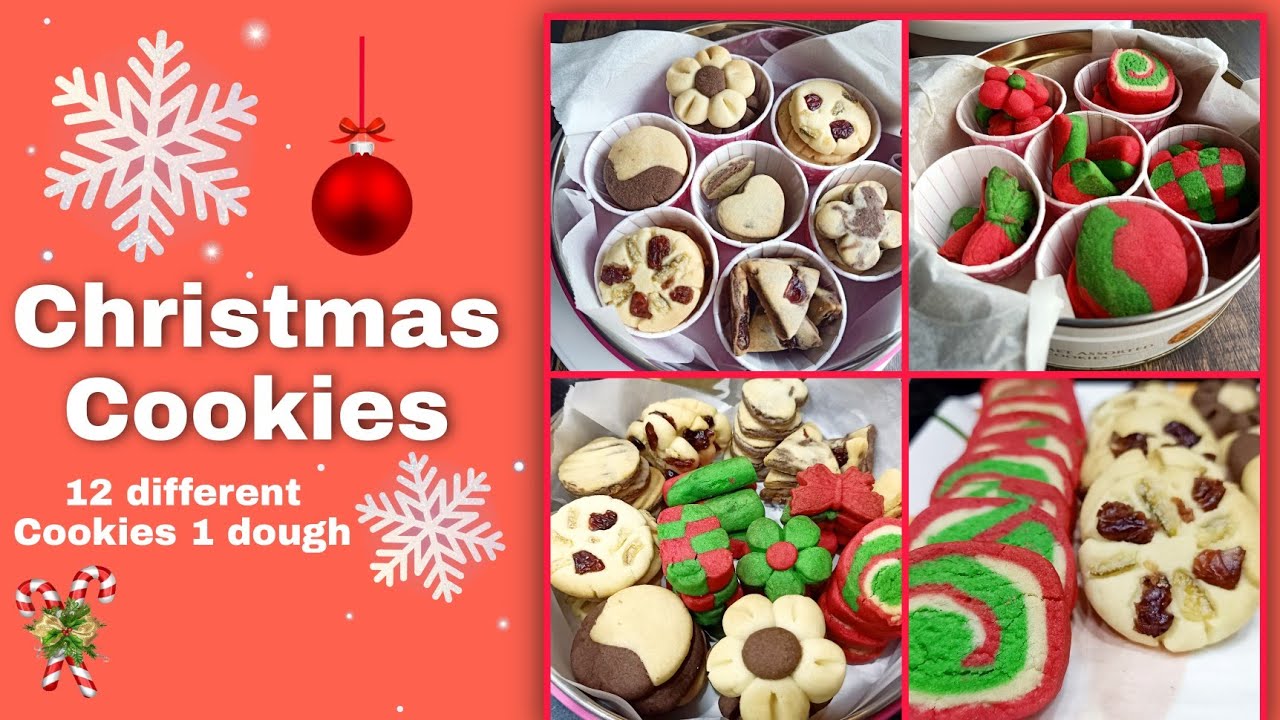 Christmas Cookies Only 3 ingredients No baking soda/powder Eggless