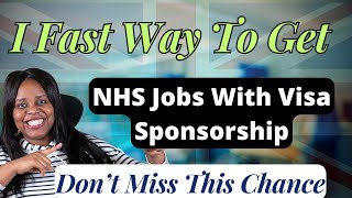 Opportunity is Here! NHS Active Recruitment With Visa Sponsorship. Move WIth Family