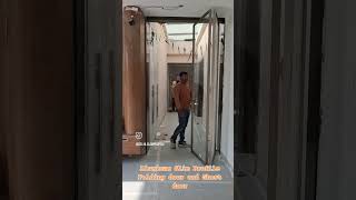 aluminum Slim Profile Folding door and ghost Door #aluminium #glass #aluminiumdoors #foldingdoors