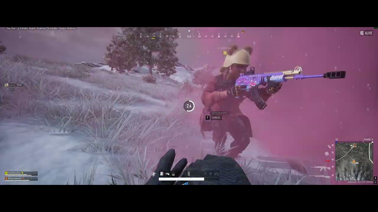 Erangel Winter Win s Bonem PUBG