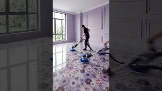 Amazing Bedroom Flower Floor Makeover 🌸 | AI Room Transformation#shorts #floortransformation ##