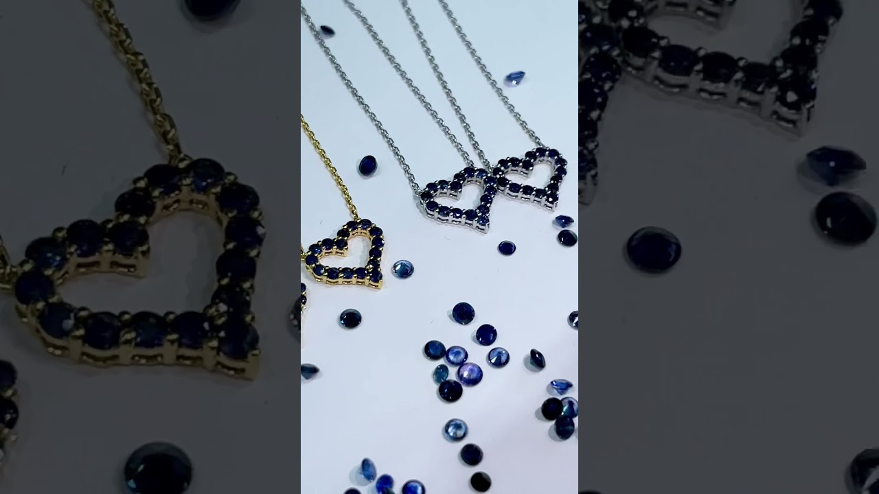 TraxNYC Reviews: Blue Sapphire Heart Necklace (
