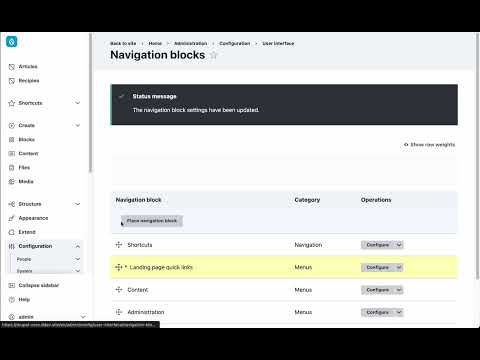 Drupal Navigation Blocks Demo