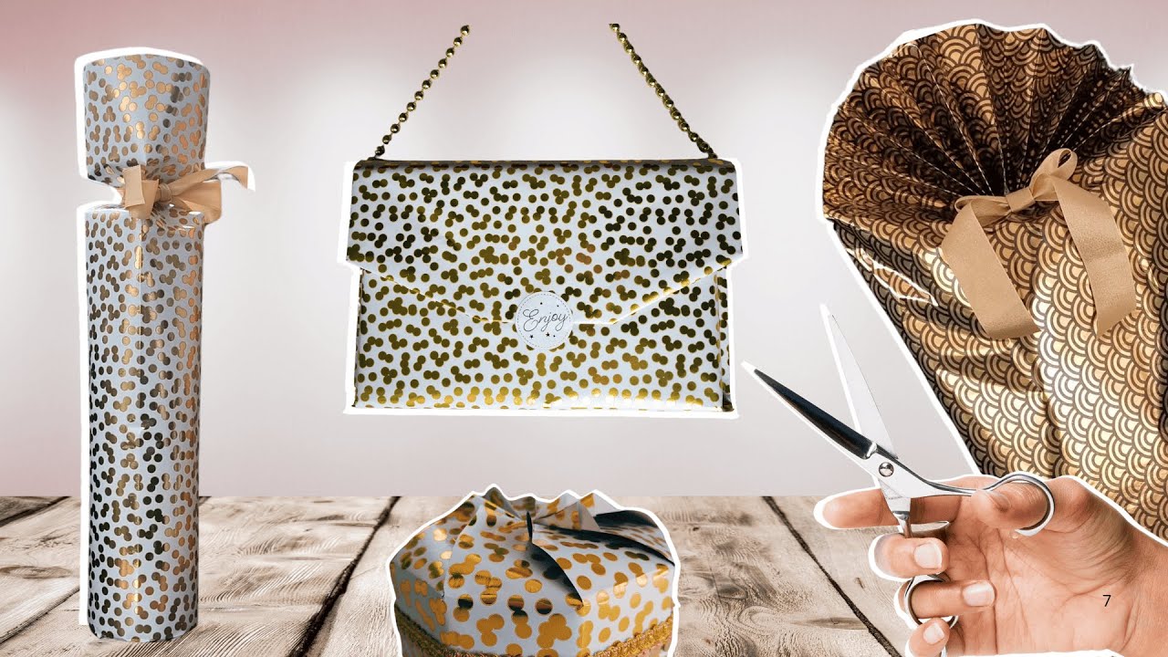 Faire un joli emballage pour un cadeau aux formes complexes