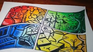 Science Poster Making Concept Ideas #Postermaking #SciencePostermaking #oilpastel