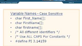 Beginners C Programming - Variable Names