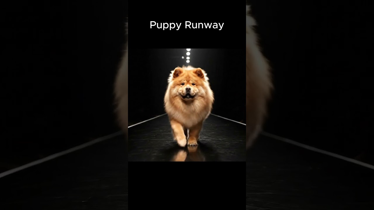 Fluffy Chow Chow Owns The Runway 🐶✨ | Cinematic Creative Shorts
