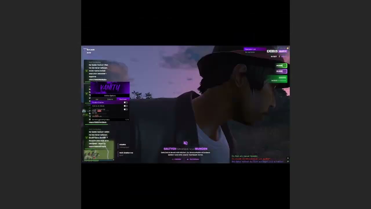 [HVH] Crashing Servers with Vortex Menu and Crashing Players with Vanity Menu