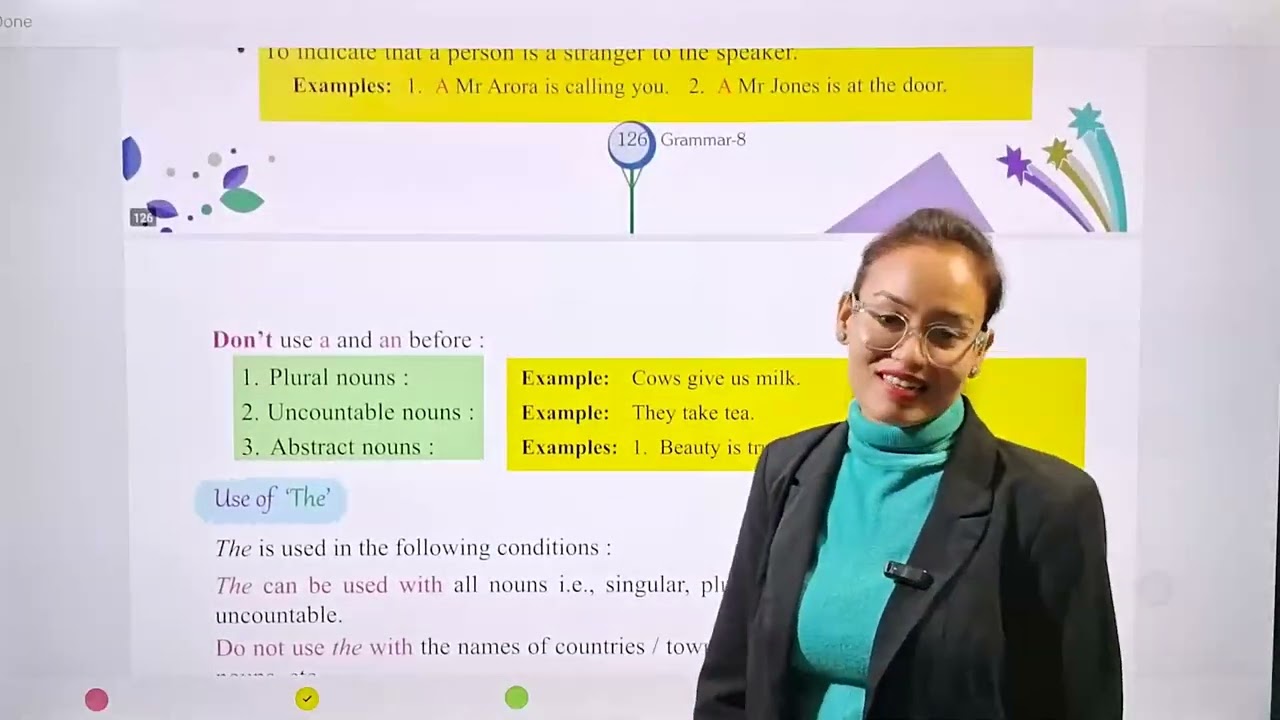 English Grammar Class 8 Chapter 23 Articles :  A , An , The