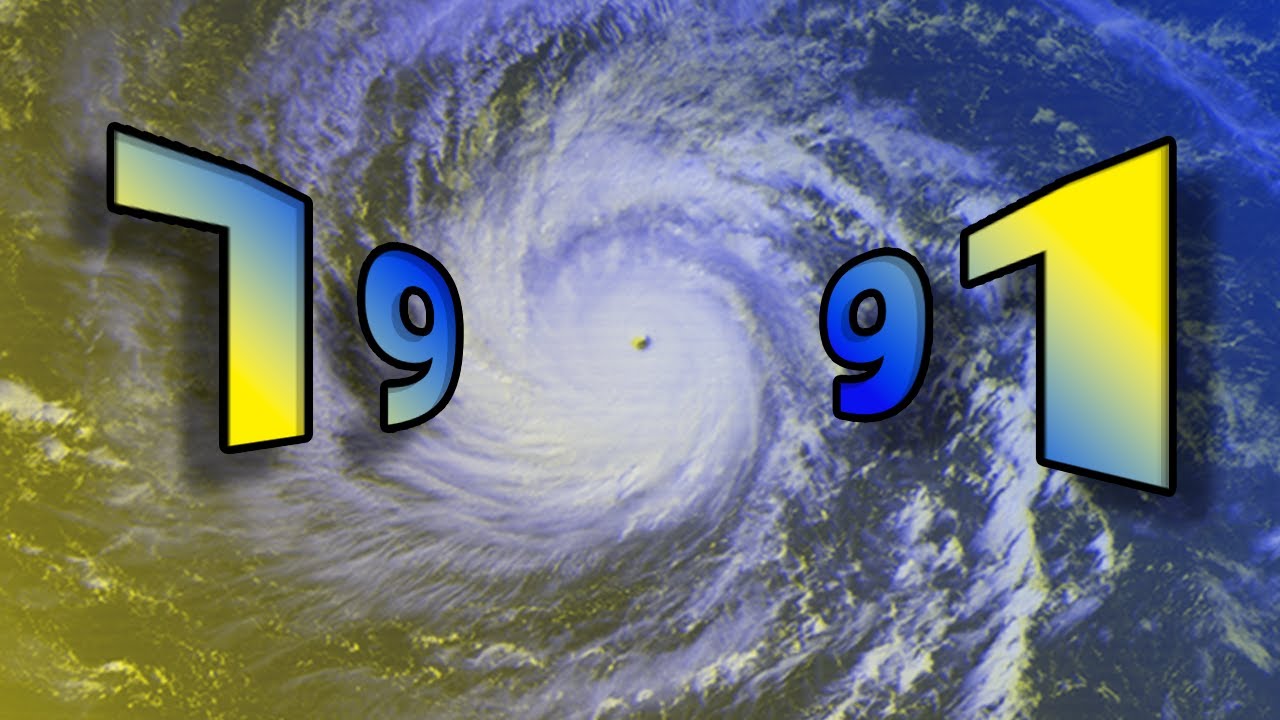 Анимация сезона тихоокеанских тайфунов 1991 года (SRC)