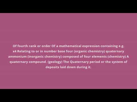 what is the meaning of quaternary