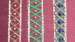 How to Stitch  Double Zig Zag Stitch in Aari (Class-11)// in Tamil// #viral#videos#shorts