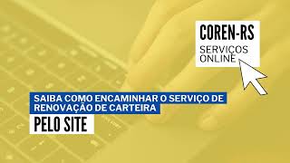 Corenrs  Como Fazer Online A Renovao Da Carteira Profissional tutorial