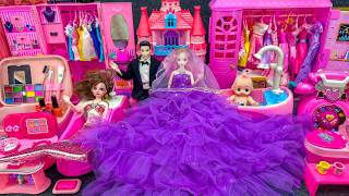 22 Minutes Satisfying with Unboxing Pink Barbie Princess Mermaid Doll, Wedding Dress Play Set Review