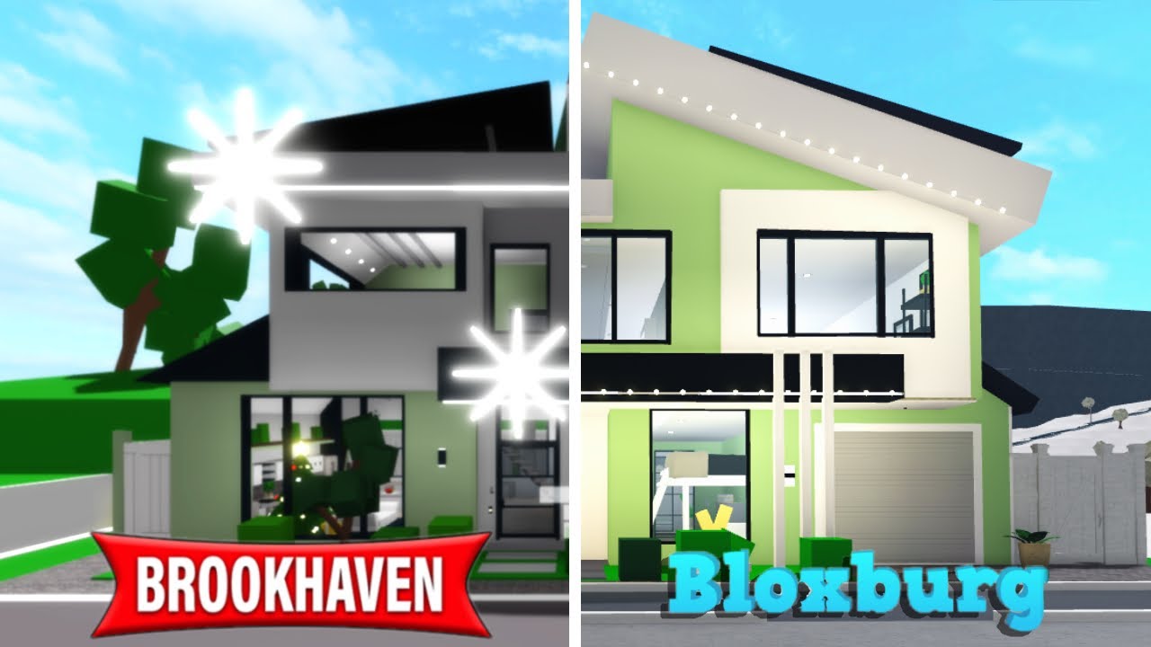 🤩Construyendo una casa de BROOKHAVEN en Bloxburg😮/Roblox