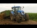 New Holland T6080 Wtopa przy wożeniu obornika