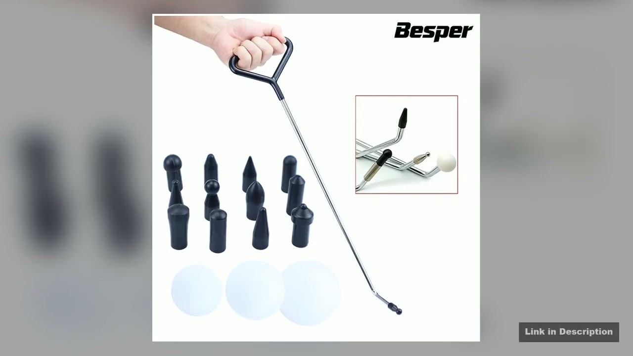 Car Dent Repair Head Replacement Hooks Stainless Steel Push Rods Removal Crowbar Kit for car Body