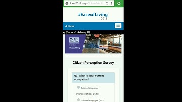 online survey for ease of living index assessment for smart cities